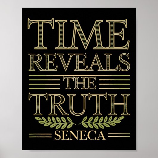 Poster Seneca Citation Le temps révèle la vérité Sagesse  (Devant)