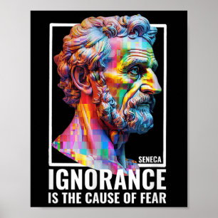 Poster Seneca Citation Philosophie Enseignant Vie stoïque