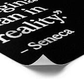 Poster Seneca Citation Souffre En Imagination Philosophe  (Coin)