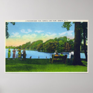 Poster Seneca Lake Park Scene