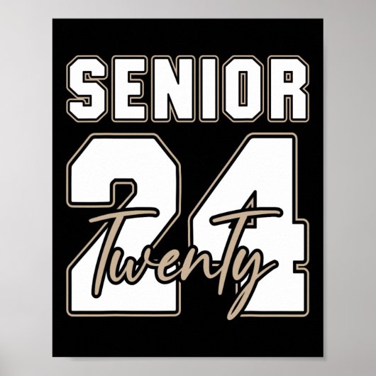 Poster Senior 2024 Class Of 2024 Back To School Graduatio (Devant)