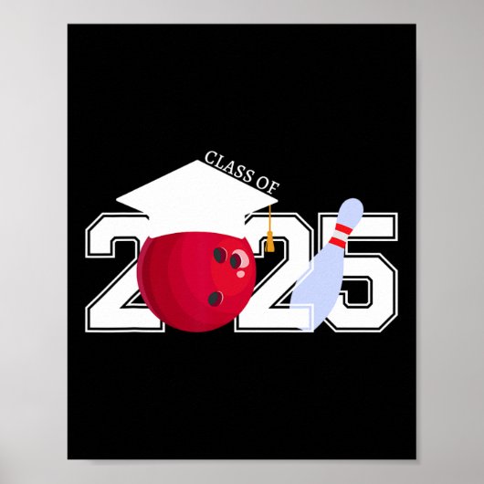 Poster Senior 2025 Bowling Player Cl Of 2025 Graduation S (Devant)