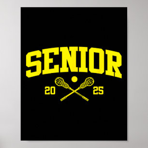 Poster Senior 2025 Sport Vintage Cl De 2025 Lacrosse Pla