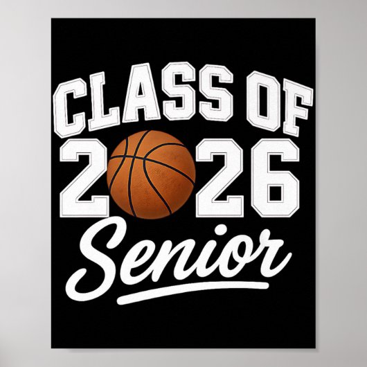 Poster Senior Cl 2026 Basketball Champion School Spirit A (Devant)