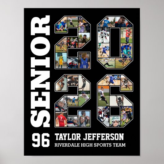 Poster Senior Class of 2026 Sports Team Photo Collage (Devant)