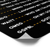 Poster Seniors &# s Code de Textes Drôle Vieux gens (Coin)