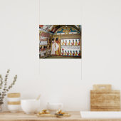 Poster Sennedjem et sa femme face à un naos (Cuisine)