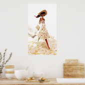 Poster Senorita souriante (Cuisine)