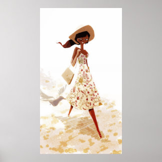 Poster Senorita souriante