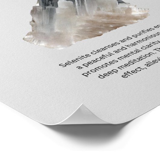 Poster Sens de cristal sélénite (Coin)