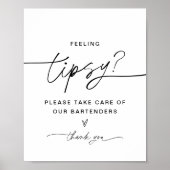 Poster Sens EVERLEIGH Tipsy Bar Signale, Tip Bartender (Devant)