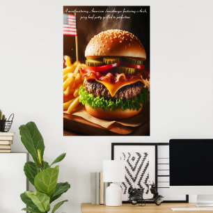 Poster Sensation de hamburger avec étoile 24x36