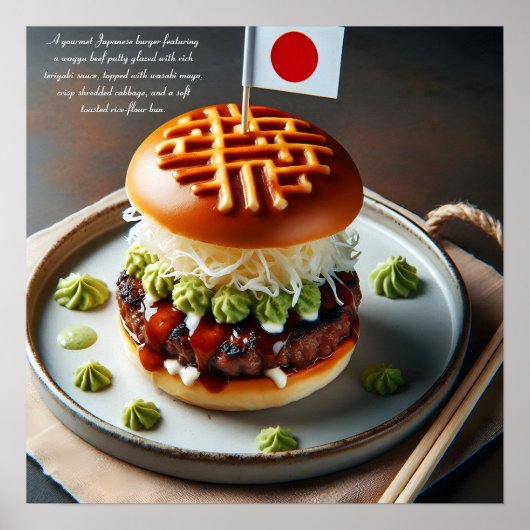 Poster Sensation de hamburger de cuisine de Kyoto (Devant)