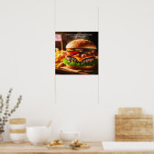 Poster Sensation de hamburger épangée par l'étoile (Cuisine)