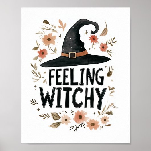 Poster Sensation Witchy sorcier Casquette de l'aquarelle  (Devant)