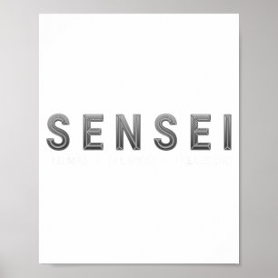 Poster Sensei Mythe Légende Entraîneur d'Arts Martiaux Ka
