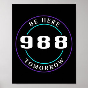 Poster Sensibilisation 988 - Prévention du suicide