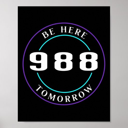 Poster Sensibilisation 988 - Prévention du suicide (Devant)