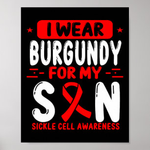 Poster Sensibilisation à la faucille Son Burgundy Ruban K