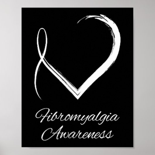Poster Sensibilisation à la fibromyalgie Cœur subtil Sens (Devant)