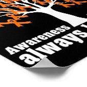 Poster Sensibilisation à la leucémie de l'arbre du ruban (Coin)