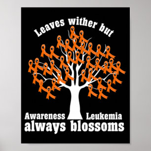 Poster Sensibilisation à la leucémie de l'arbre du ruban