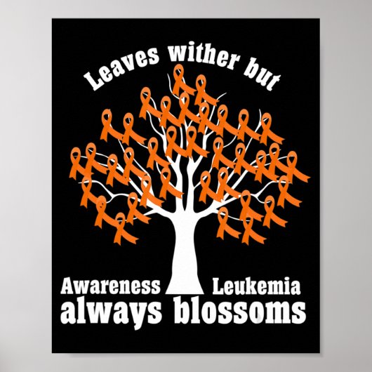 Poster Sensibilisation à la leucémie de l'arbre du ruban (Devant)