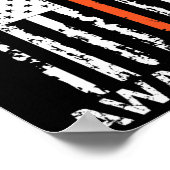 Poster Sensibilisation à la leucémie Drapeau américain Or (Coin)