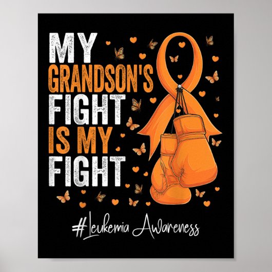 Poster Sensibilisation à la leucémie du ruban orange (Devant)