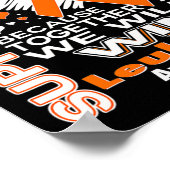 Poster Sensibilisation à la leucémie du ruban orange en s (Coin)