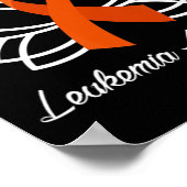 Poster Sensibilisation à la leucémie du ruban papillon Am (Coin)