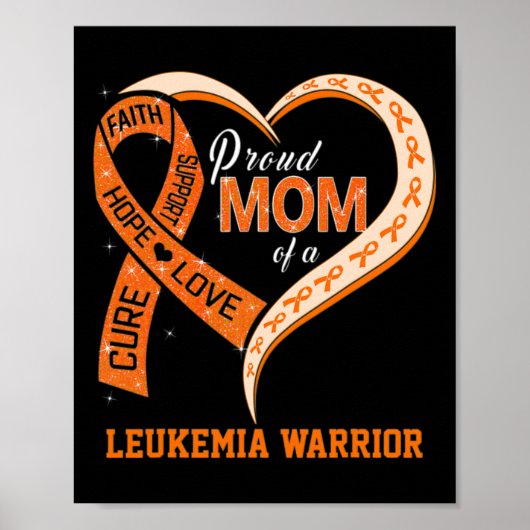 Poster Sensibilisation À La Leucémie Fière Maman D'Un Gue (Devant)