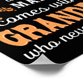 Poster Sensibilisation à la leucémie Grand-père Soutien L (Coin)