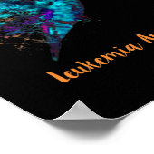 Poster Sensibilisation à la leucémie Hummingbird Orange R (Coin)