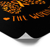 Poster Sensibilisation À La Leucémie Je Porte Orange À Ma (Coin)