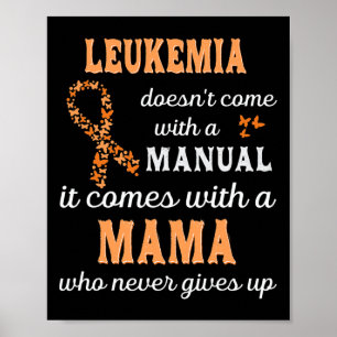 Poster Sensibilisation à la leucémie Mama Soutien Leucémi