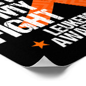 Poster Sensibilisation à la leucémie Maman combattre Oran (Coin)