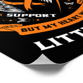 Poster Sensibilisation à la leucémie orange Petit Garçon  (Coin)