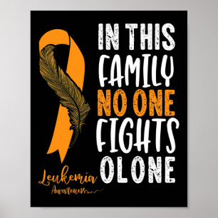 Poster Sensibilisation à la leucémie Orange Ribbon Cancer