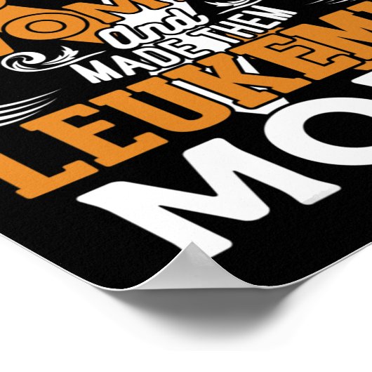 Poster Sensibilisation à la leucémie Ruban orange (Coin)