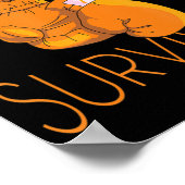 Poster Sensibilisation à la leucémie Survivor Orange Ribb (Coin)