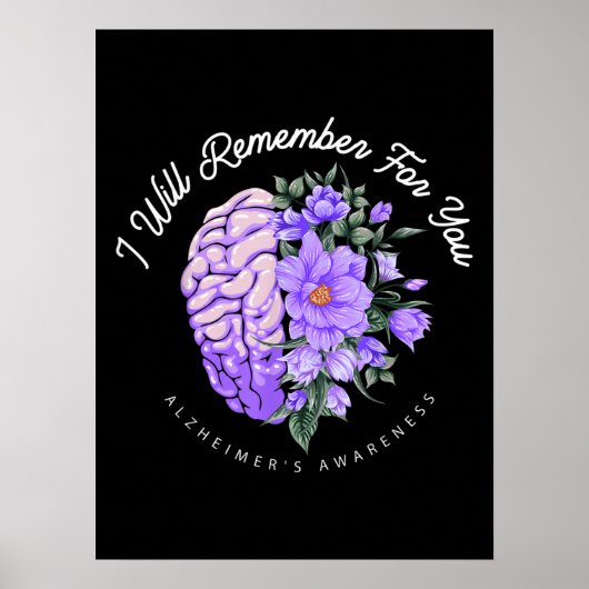 Poster Sensibilisation à la maladie d'Alzheimer Je me sou (Devant)