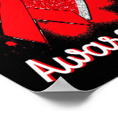 Poster Sensibilisation à la maladie Je porte le rouge pou (Coin)