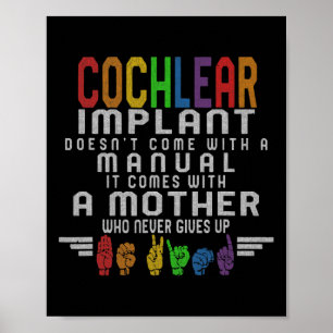 Poster Sensibilisation à la perte auditive Mère Implant c