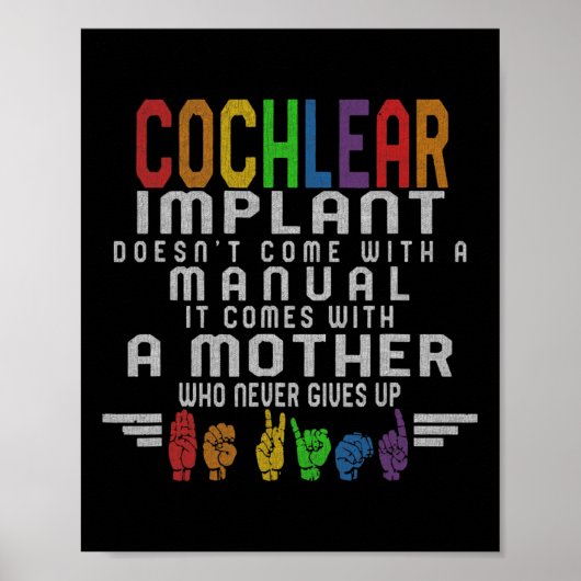 Poster Sensibilisation à la perte auditive Mère Implant c (Devant)