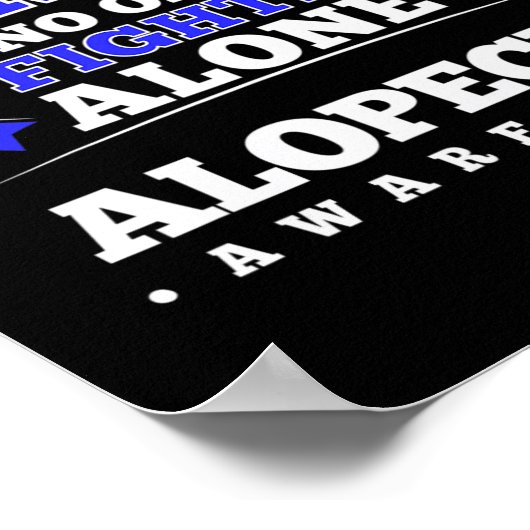 Poster Sensibilisation à la perte de cheveux Ruban Alopec (Coin)