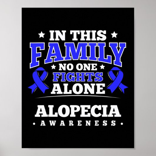 Poster Sensibilisation à la perte de cheveux Ruban Alopec (Devant)