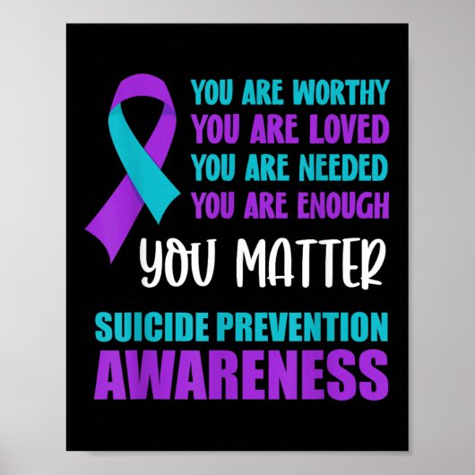 Poster Sensibilisation à la prévention du suicide (Devant)