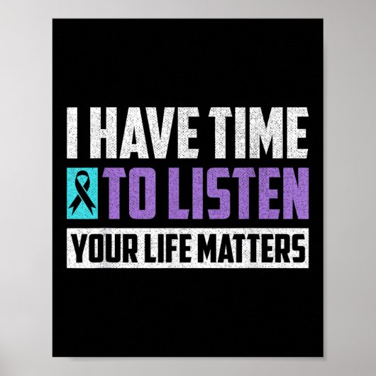 Poster Sensibilisation à la prévention du suicide (Devant)
