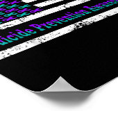 Poster Sensibilisation à la prévention du suicide Drapeau (Coin)